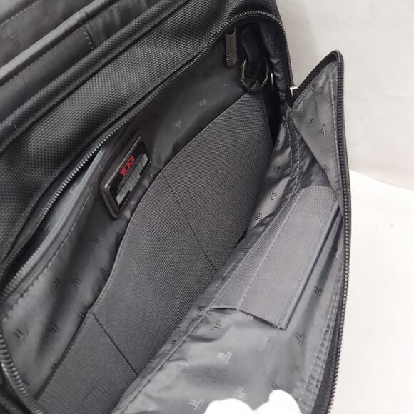 Tumi FXT Ballistic Black Nylon Pushlock Briefcase Messenger Laptop Bag - Picture 13 of 16